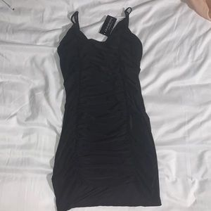 Gwynn Ruched Dress - Black